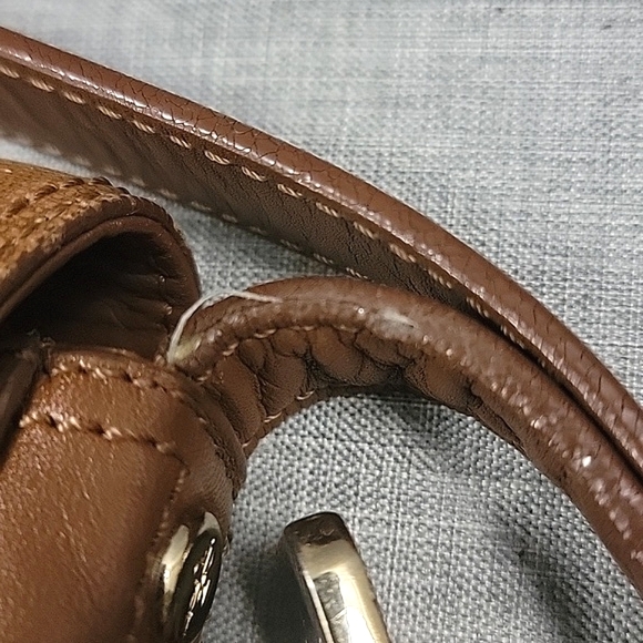 Cole Haan Snake-Print Brown Leather Mini Crossbody W/ Gold Hardware - Picture 6 of 11